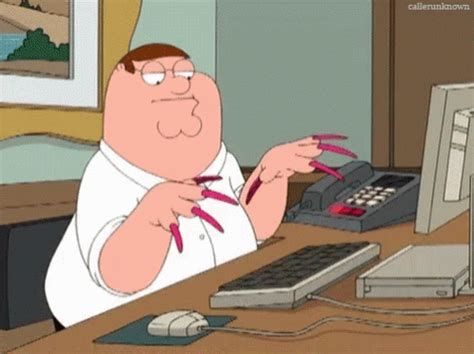 peter griffin long nails|peter griffin nails gif.